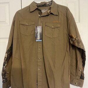 NEW Earthletics Realtree Long Sleeve Button Down Shirt